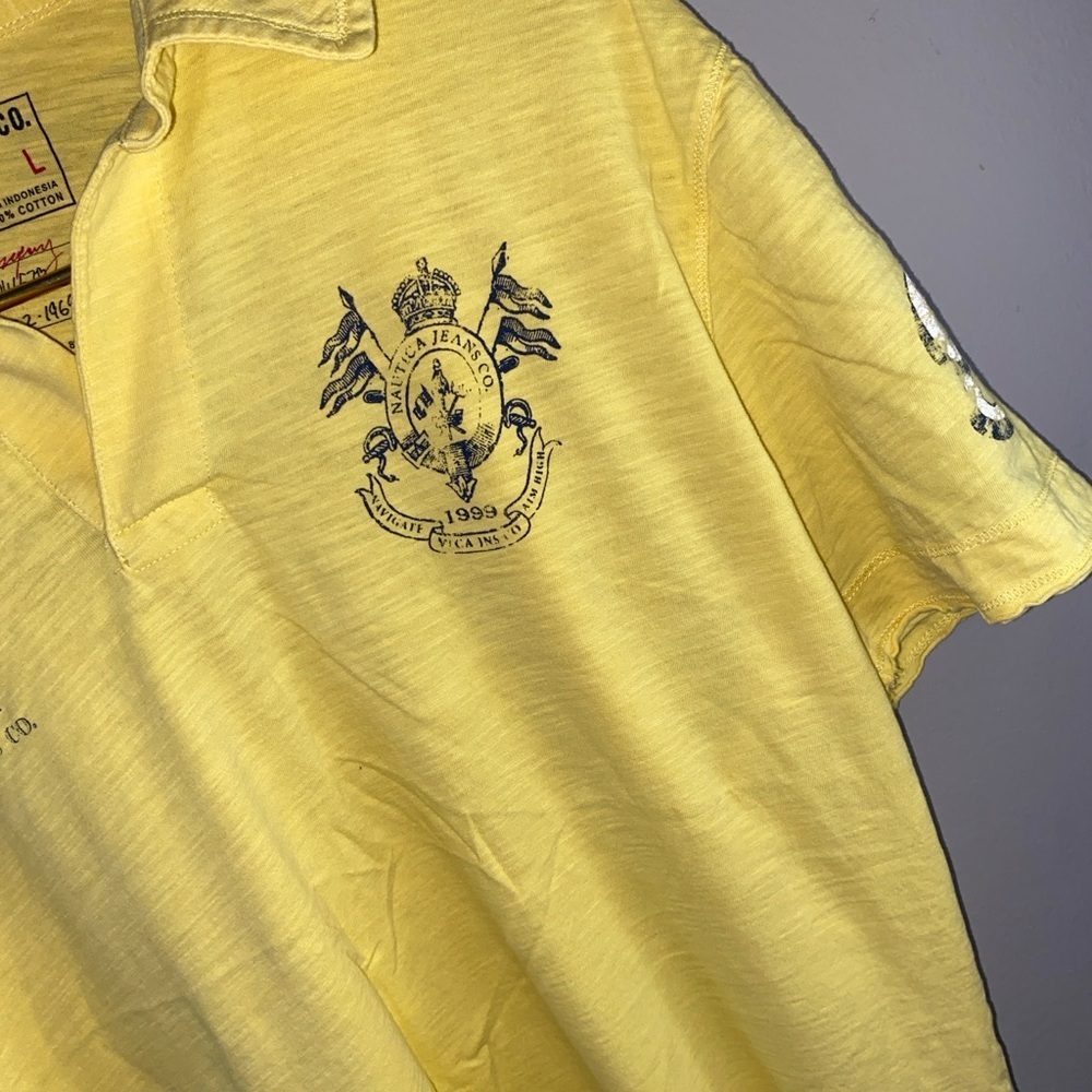 Nautica Men's Polo in Vibrant Yellow - Picture 6 of 15